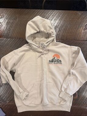 Artist Union Clothing Co. Smoky Mountains North Carolina Hoodie - Cream & Orange